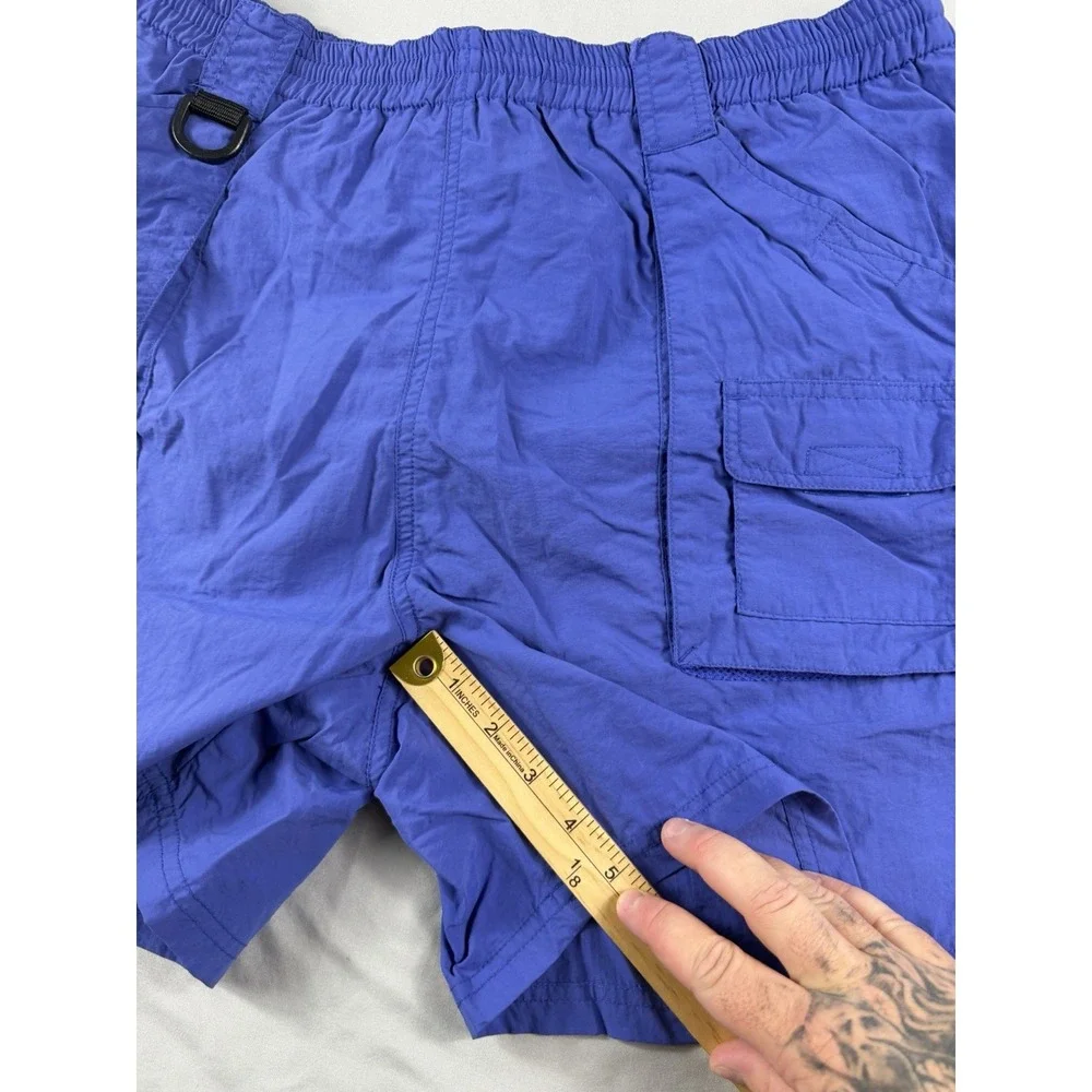 world wide sportsman swim trunks shorts, cargo pocket, men's xl, blue